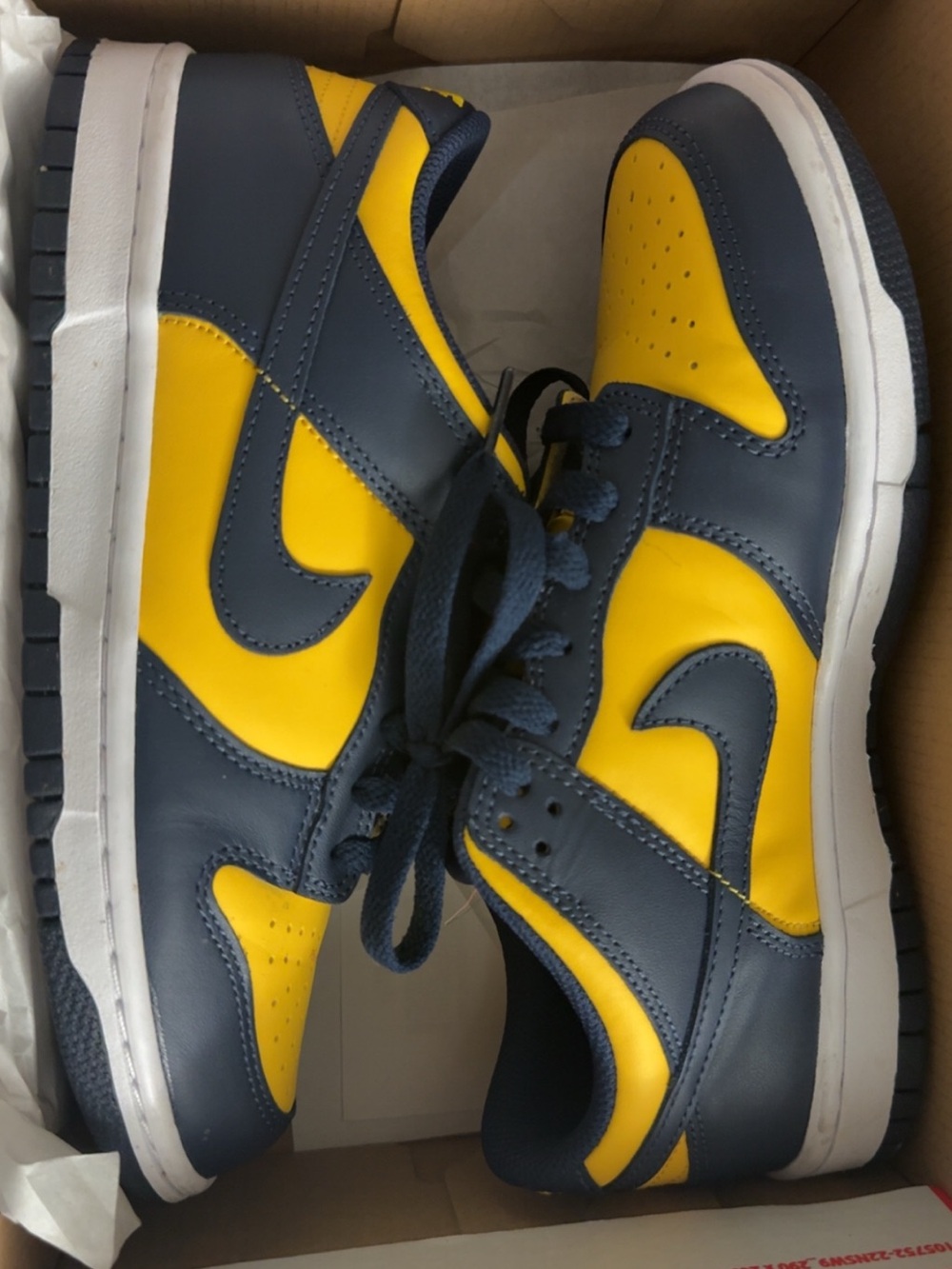 Nike Dunks- Yellow and Navy Low-Top Sneakers